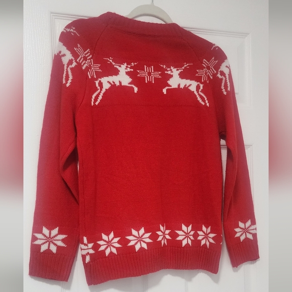 Red Reindeer Christmas Sweater - Picture 2 of 3